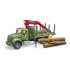 Bruder 02824 - MACK Granite Timber truck with loading crane and 3 trunks - Scale 1:16