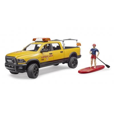 Bruder 02506 - RAM 2500 Wagon Lifeguard with Figure, Stand Up Paddle Board - Scale 1:16