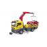 Bruder 03750 - MAN TGS Flat Top Tow Truck with Roadster - Scale 1:16