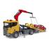 Bruder 03552 - Scania Super 560R Flat Top Tow Truck with Roadster and L & S New 2023 - Scale 1:16