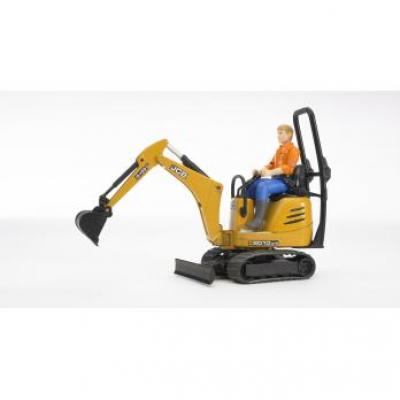 Bruder 62002 - bworld JCB Micro Excavator 8010 CTS and Man - Scale 1:16