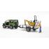 Bruder 02593 - Land Rover Defender with trailer, CAT Micro excavator 8010 CTS and Man - Scale 1:16