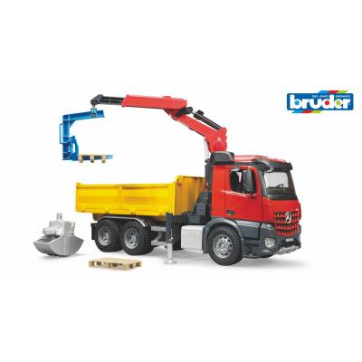 Bruder 03651 - Mercedes Benz Arocs Construction truck with crane and  pallet forks - Scale 1:16
