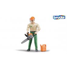 Bruder 60030 - bworld  Forestry worker with accessories - Scale 1:16