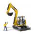 Bruder 02466 CAT Caterpillar Mini Excavator with Constructon Worker - Scale 1:16