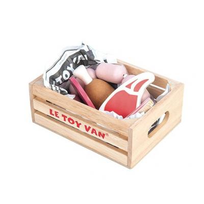Le Toy Van TV189 - Honeybake Market Crate Meat Wooden