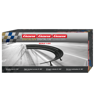 Carrera 20576 Digital Evolution1:32 High Banked Curve R3 / 30, 6 Pieces Track Pack
