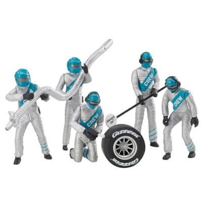 Carrera 21133 Digital Evo 1:32 Set of Pit Mechanics Silver Figurins Realistic Scenery Accessory for Slot Car Race Track