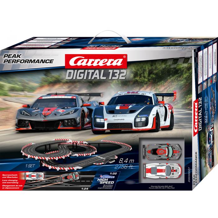 Carrera 30027 Digital 1:32 Peak Performance Slot Car Racing Set Porsche vs  Corvette 