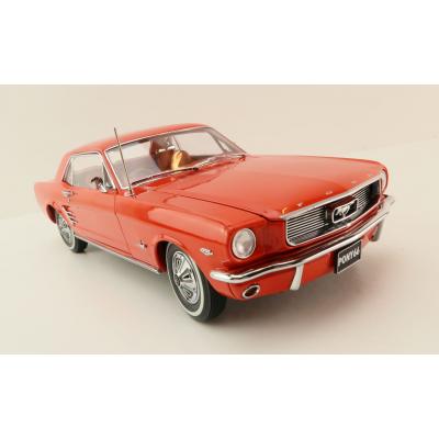 Classic Carlectables 18804 - 1966 Ford Pony Mustang RHD Signal Flare Red - Scale 1:18