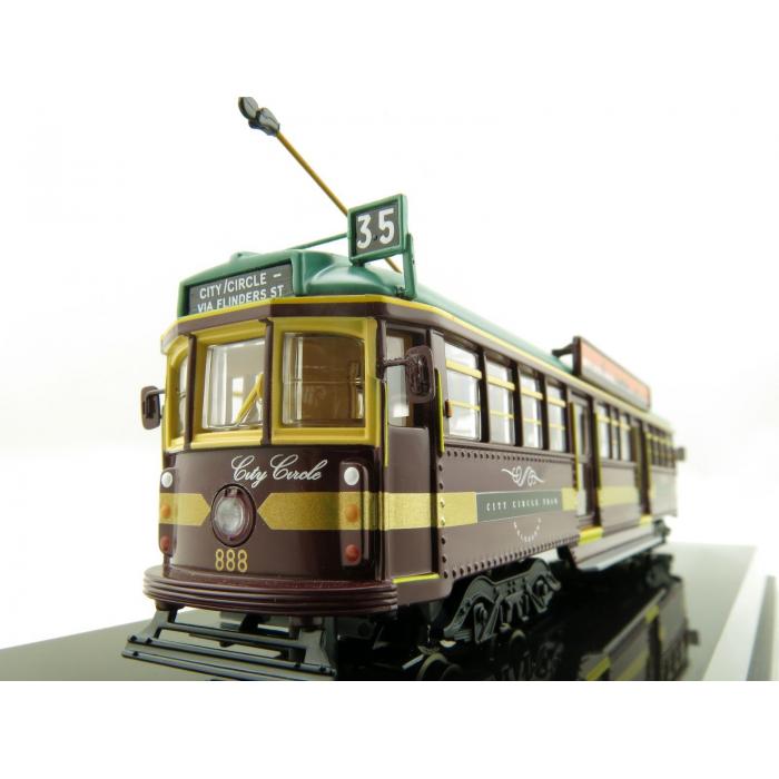 Cooee Static W6 CLASS DIECAST MELBOURNE TRAM CITY CIRCLE LINE LUCKY NO 888 1:76 