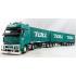 Road Ragers 74220 - Australian Toll Mercedes Actros 6x4 Prime Mover with B double Container trailer and 3x 20ft Container Toll - Scale 1:50