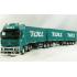 Road Ragers 74220 - Australian Toll Mercedes Actros 6x4 Prime Mover with B double Container trailer and 3x 20ft Container Toll - Scale 1:50
