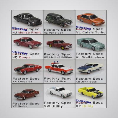 OZ Wheels Series 2 - Whole Set of 12 Ford Holden VL HZ HJ XA XB XC - Scale 1:64 