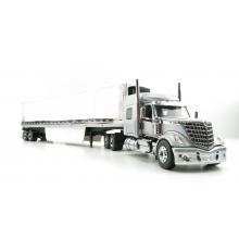Diecast Masters 71043 - International LoneStar Truck Silver with 53' Chrome Plated Refrigerated Trailer - Scale 1:50