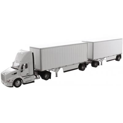 Diecast Masters 71095 - Peterbilt 579 UltraLoft Prime Mover 4x2 with 2x Wabash National 28ft Pup Trailer - Scale 1:50