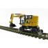 Diecast Masters 85656 - CAT Caterpillar M323F Railroad Wheeled Excavator CAT Color - Scale 1:87