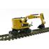 Diecast Masters 85656 - CAT Caterpillar M323F Railroad Wheeled Excavator CAT Color - Scale 1:87