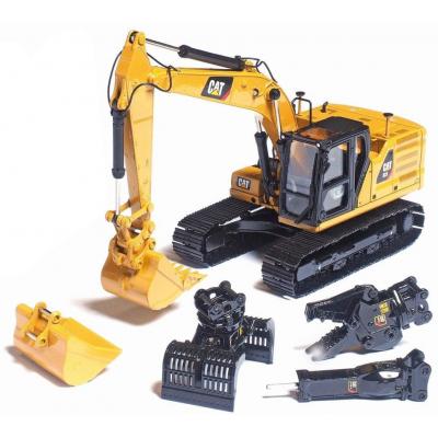 Diecast Masters 85657 - Caterpillar  Cat 323 Next Generation Mod HEX Hydraulic Excavator with 4 Attachments - Scale 1:50