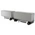 Diecast Masters 91036 - Wabash National 28ft Double Pup Trailers in White - Scale 1:50