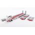 Drake ZT09071AB AUSTRALIAN Heavy Haulage Drake 7x8 Steerable Trailer with 2x8 Dolly & Accessory Set White Red - Scale 1:50