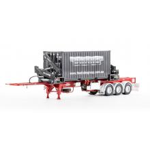 Drake ZT09247 AUSTRALIAN O’Phee BoxLoader Side Loading Trailer with Container - Red - Scale 1:50