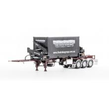 Drake ZT09250 AUSTRALIAN O’Phee BoxLoader Side Loading Trailer with Container - Burgundy - Scale 1:50