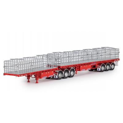 Drake ZT09259 AUSTRALIAN Maxitrans Freighter B Double Trailer Set Red & Red - Scale 1:50