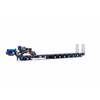 Drake ZT09318 AUSTRALIAN Heavy Haulage Drake 7x8 Steerable Trailer with 2x8 Dolly Blue Grey - Scale 1:50