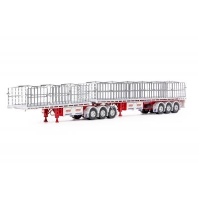 Drake ZT09267 AUSTRALIAN Maxitrans B Double Flat Top Trailer Set Dawson's Haulage - Scale 1:50