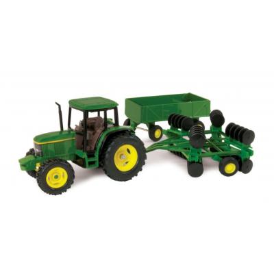 Ertl 15489 - John Deere 6410 Tractor with Barge Wagon and Disc Trailer - Scale 1:32