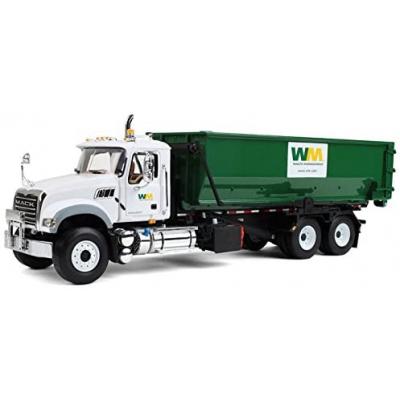 First Gear 10-4050 Mack Granite Truck with Hooklift Roll-Off Container  - Scale 1:34 