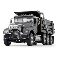 First Gear 10-4210 Mack Granite MP Dump Truck Stormy Grey Metallic Black - Scale 1:34