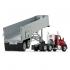First Gear 50-3455 Kenworth T880 6x4 Viper Red with Silver East Genesis End Dump Trailer Scale 1:50
