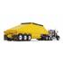 First Gear 50-3490 Peterbilt Model 367 Day Cab 8x4 Truck Bottom Dump Trailer Black / Yellow Scale 1:50