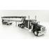First Gear 60-1004 Peterbilt 389 Sleeper Cab Truck Black with MAC Half Round Dump Trailer - Scale 1:64