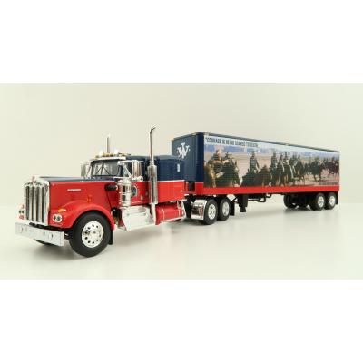 First Gear 60-1205 Kenworth W900A Sleeper 6x4 Truck with 40 FT Vintage Trailer - John Wayne: Courage - Scale 1:64