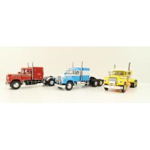 First Gear 60-1250 Mack R Model with Sleeper Bunk Truck Trio Set Red, Blue & Yellow  - Scale 1:64