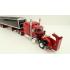 First Gear 60-1266 Peterbilt 359 Truck with 3axle Grain Trailer Spectra Red Scale 1:64.