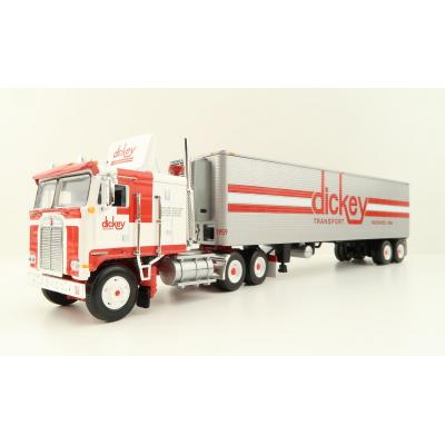 First Gear 60-1596 Kenworth K100 COE Truck with Reefer Trailer - Dickey Transport - Scale 1:64 