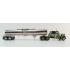 First Gear 60-1640 White Western Star 4900 with 36 Vintage Sleeper & Brenner Chemical Tank Trailer Dark Green & Olive Scale 1:64