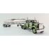 First Gear 60-1640 White Western Star 4900 with 36 Vintage Sleeper & Brenner Chemical Tank Trailer Dark Green & Olive Scale 1:64