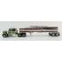 First Gear 60-1640 White Western Star 4900 with 36 Vintage Sleeper & Brenner Chemical Tank Trailer Dark Green & Olive Scale 1:64