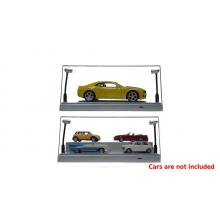 DDA Display Case Box Show Case with LED Light Silver Models Scale 1:24 1:32 1:43 1:50 1:64