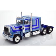 Road King - 1967 Peterbilt 359 Bull Nose Prime Mover Truck Light Blue Metallic - Scale 1:18