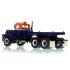 Heavy Haul Replicas ZHHR129B-2 - Heavy Haul Mack RD800 Tractor with Ballast Tray - Orange Blue over Black 1:50