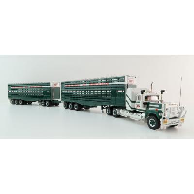 Highway Replicas 12024 Mack Superliner Truck Douple Livestock Road Train RTG Scale 1:64