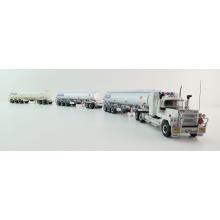 Highway Replicas Australian Mack Super Liner Truck Tanker Road Train + extra Trailer Mobil Oil Scale 1:64