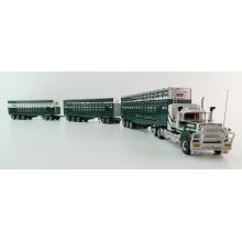 Highway Replicas Australian Mack Superliner Livestock Triple Road Train RTG Scale 1:64