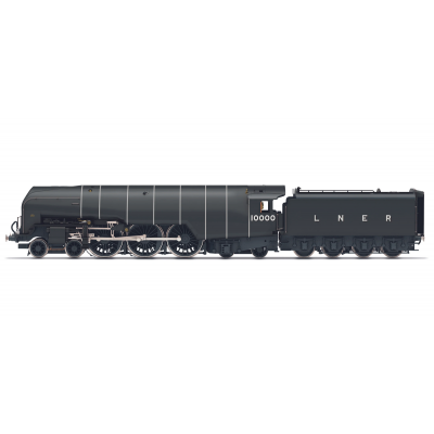Hornby R30126 LNER W1 Class Hush Hush Smoke Lifting Cowl 4-6-4 Steam Locomotive 10000 - Era 3